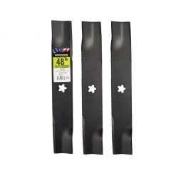 MaxPower 48 in. Deck Lawn Mower Blade Set for Craftsman, Husqvarna and Poulan Mowers, 3 pk.
