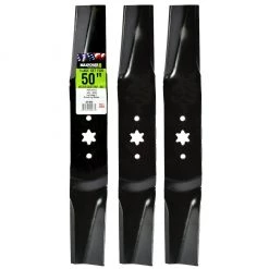 MaxPower 50 in. Deck Lawn Mower Mulching Blade Set for Cub Cadet, MTD and Troy-Bilt Mowers, 3 pk.