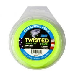 MaxPower Commercial Grade Twisted Trimmer Line, 0.065 in. x 40 ft., 2 Refills