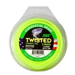 MaxPower Commercial Grade Twisted Trimmer Line, 0.08 in. x 40 ft., 2 Refills