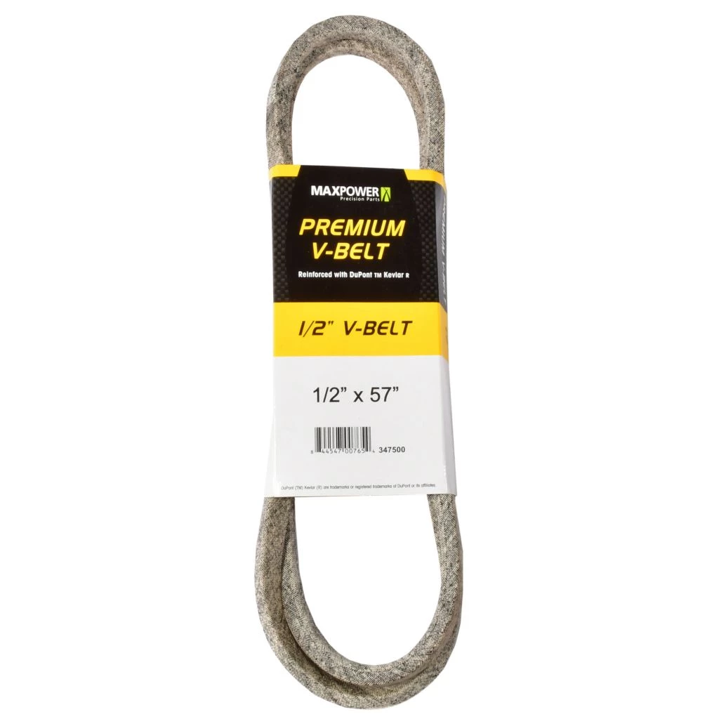 MaxPower 0.5 in. x 57 in. Premium Belt Reinforced with Kevlar Fiber Cords 3 MaxPower 0.5 in. x 57 in. Premium Belt Reinforced with Kevlar Fiber Cords