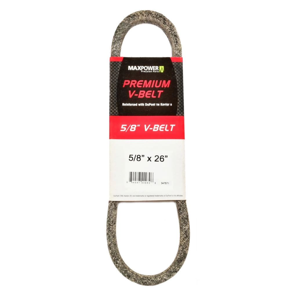 MaxPower 0.63 in. x 26 in. Premium Belt Reinforced with Kevlar Fiber Cords 3 MaxPower 0.63 in. x 26 in. Premium Belt Reinforced with Kevlar Fiber Cords